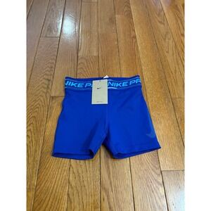 Nike Pro Kids Dri-FIT Blue Compression Athletic Training Shorts HV0733-539 Small